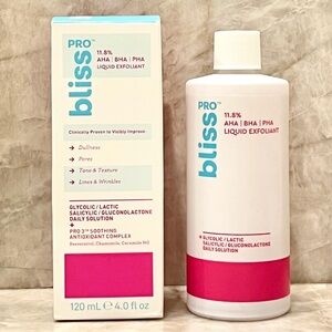 Bliss 11.8% AHA, BHA, PHA Liquid Exfoliant